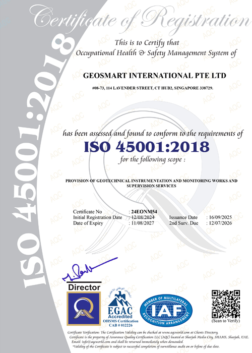Geosmart - ISO 45001 Certification